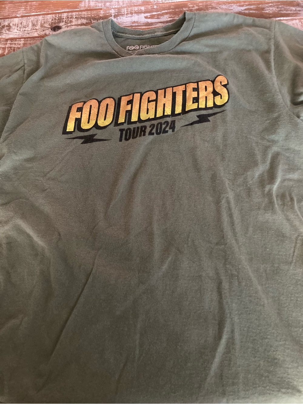 Foo Fighters Tour 2024 Olive Graphic Tee